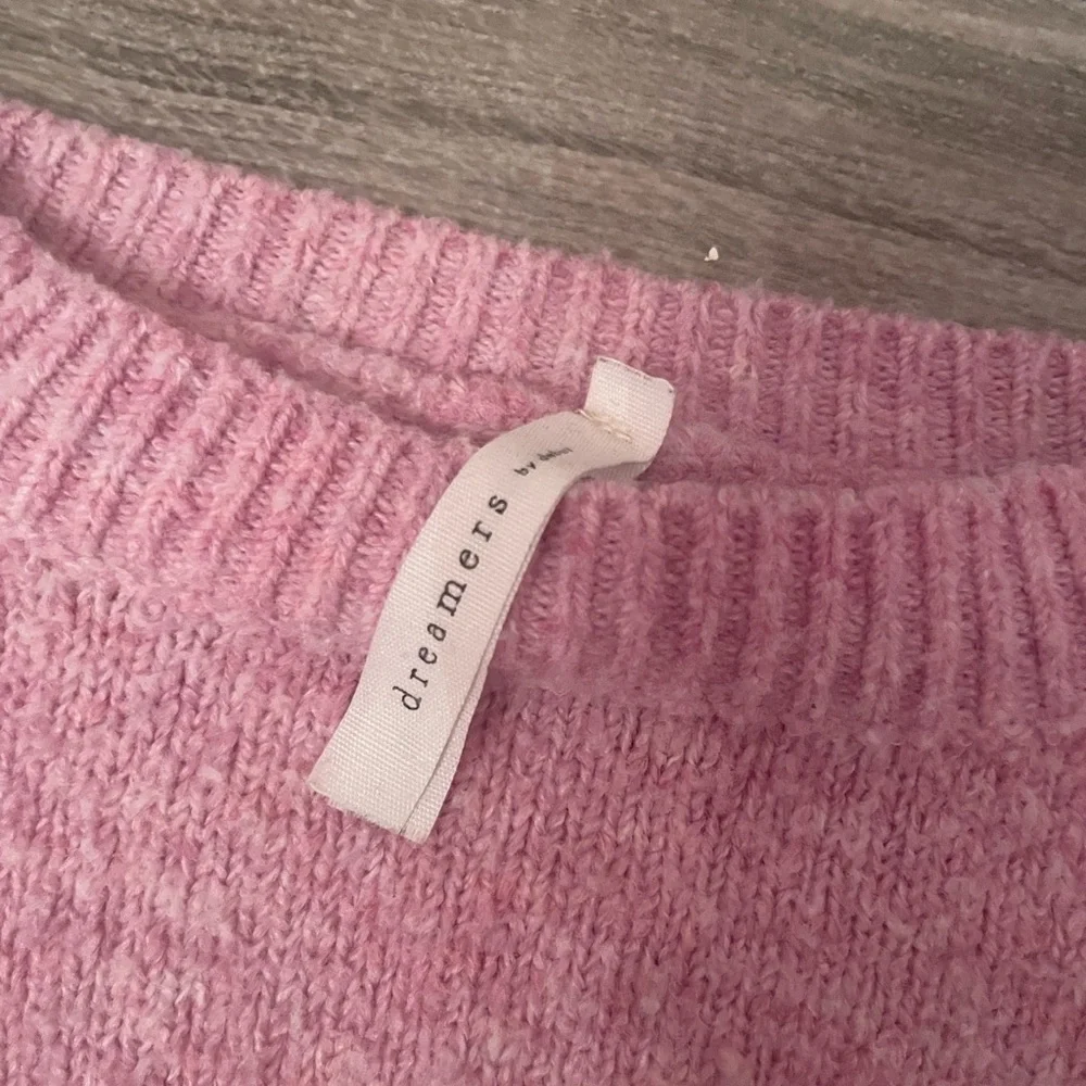 Dreamers Cherry Pattern Pink Sweater - Picture 4 of 4